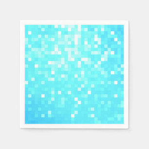 Servilleta De Papel Toallas de papel Turquoise Aqua Pixels