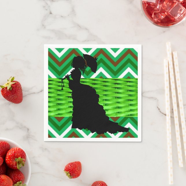 Servilleta De Papel Toallas de papel, verde mujer africana (In situ)