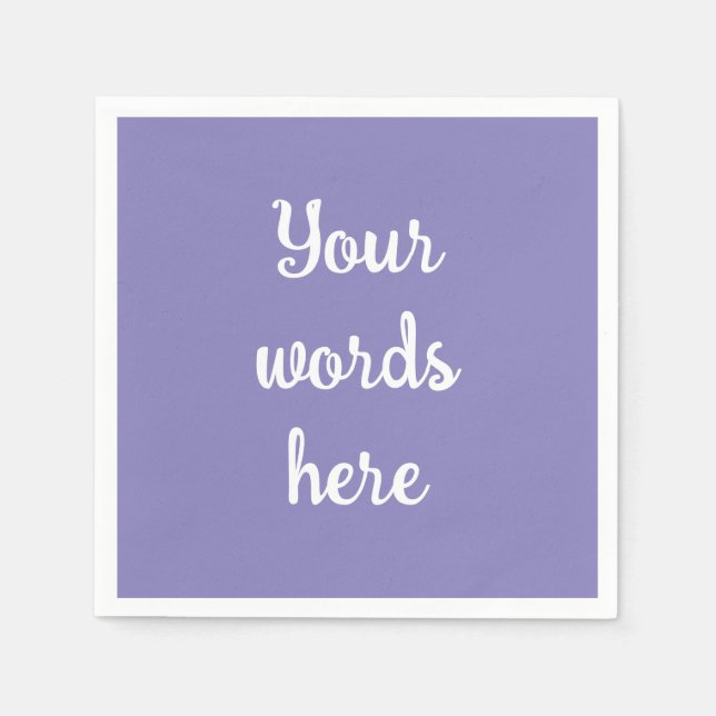 Servilleta De Papel Toallas de papel violeta azul personalizadas (Anverso)