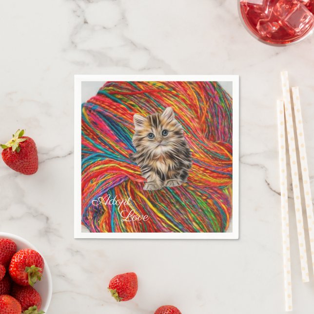 Servilleta De Papel Toallas de papel, yarn de gatito (In situ)