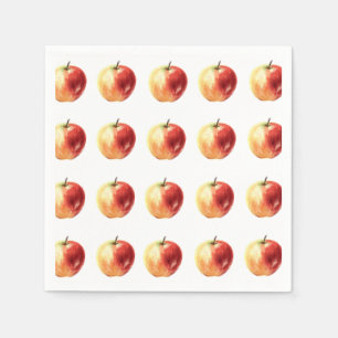 Servilleta De Papel Toallas de patrón de Apple de color de agua ruso