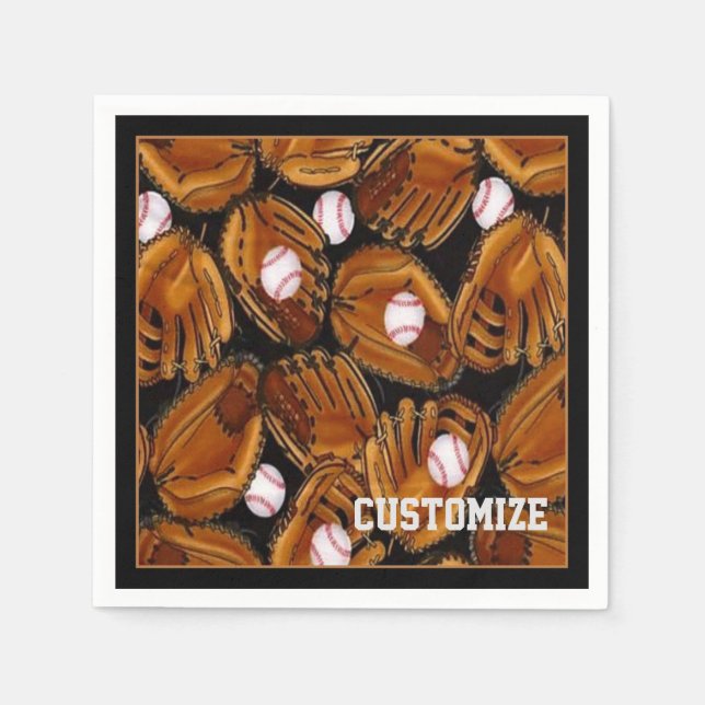 Servilleta De Papel Toallas de patrón de mitos de béisbol (Anverso)