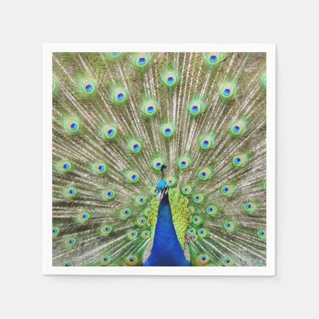 Servilleta De Papel Toallas de pavo real (Anverso)