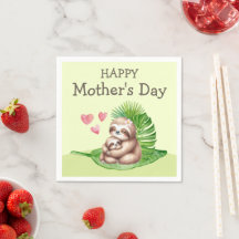 Toallas de Personalizable para mamá y bebé Sloth