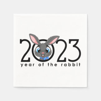 Servilleta De Papel Toallas de Personalizado de Conejo de Año Nuevo Ch