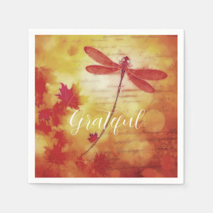Servilleta De Papel Toallas de personalizado de la libélula de otoño