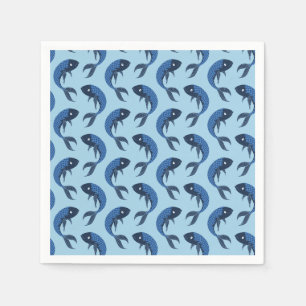 Servilleta De Papel Toallas de pescado azul