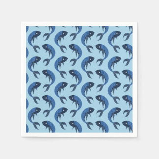 Servilleta De Papel Toallas de pescado azul