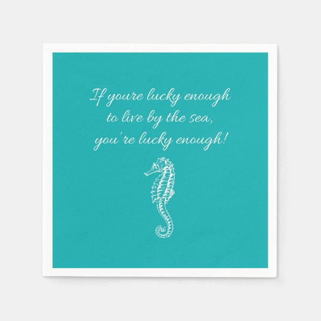 Servilleta De Papel Toallas de playa de cóctel costero (Anverso)