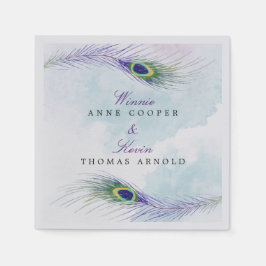 Servilleta De Papel Toallas de plumas de pavo real