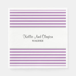 Servilleta De Papel Toallas de rayas moradas/blancas