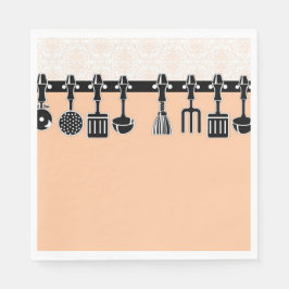 Servilleta De Papel Toallas de restaurante con utensilios de cocina