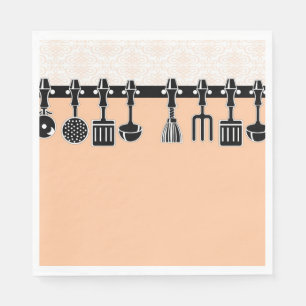 Servilleta De Papel Toallas de restaurante con utensilios de cocina