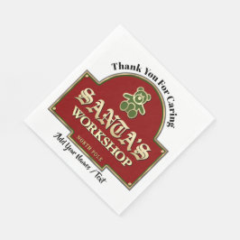 Servilleta De Papel Toallas de taller de Santa Claus