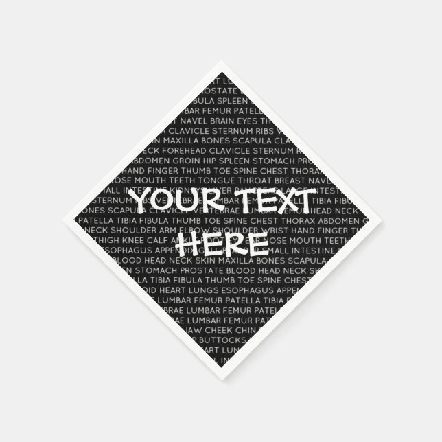 Servilleta De Papel Toallas de Terminología Médica del personalizado (Borde)