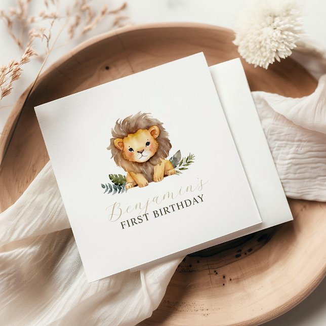 Servilleta De Papel Toallas de un cumpleaños salvajes para leones (Subido por el creador)