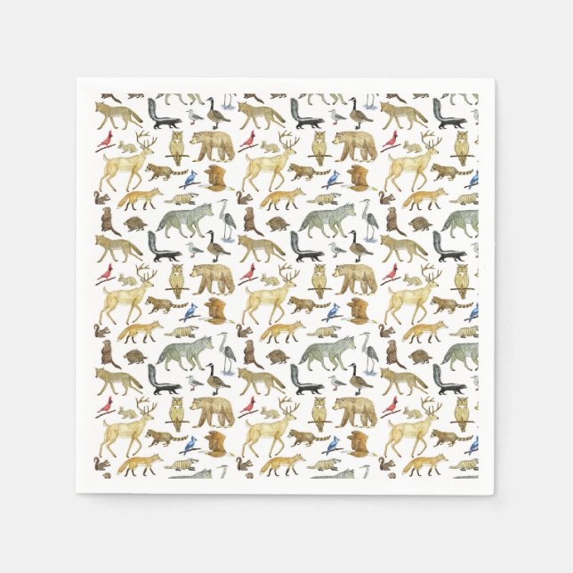 Servilleta De Papel Toallas de vida silvestre de los Grandes Lagos (Anverso)