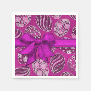 Servilleta De Papel Toallas decorativas de Huevos de Pascua Rosa