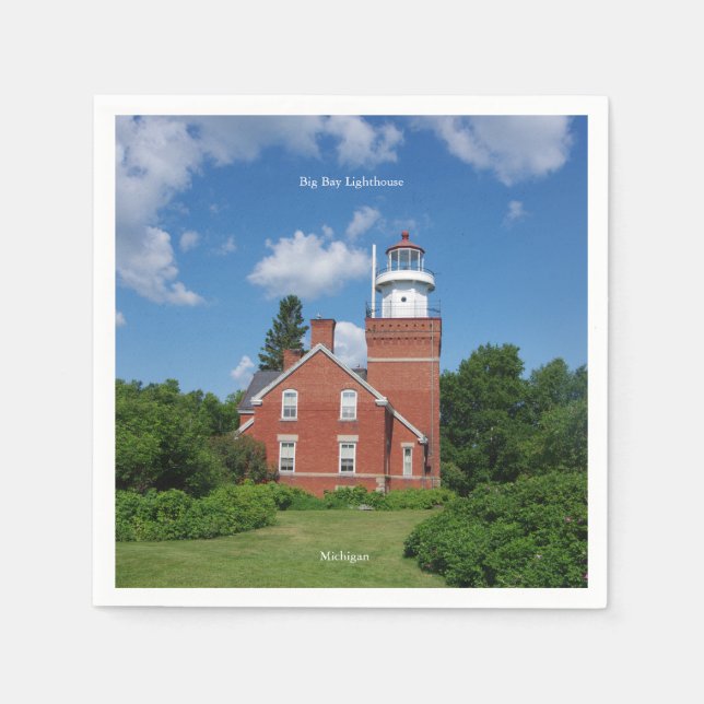 Servilleta De Papel Toallas del faro de Big Bay (Anverso)