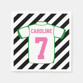 Servilleta De Papel Toallas del partido de cumpleaños del chica Soccer