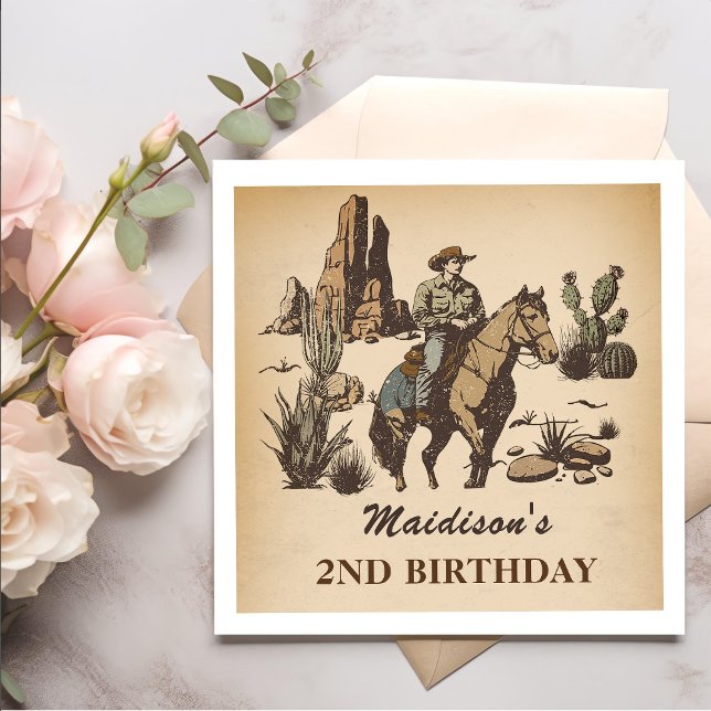 Servilleta De Papel Toallas del partido del cumpleaños del Cowboy occi (Subido por el creador)