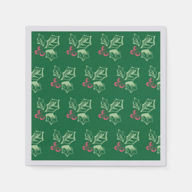 Servilleta De Papel Toallas del patrón Chalk Mistletoe (Anverso)