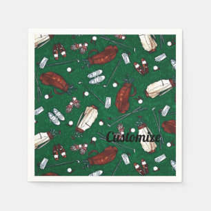 Servilleta De Papel Toallas del patrón de golf verde Tee Time