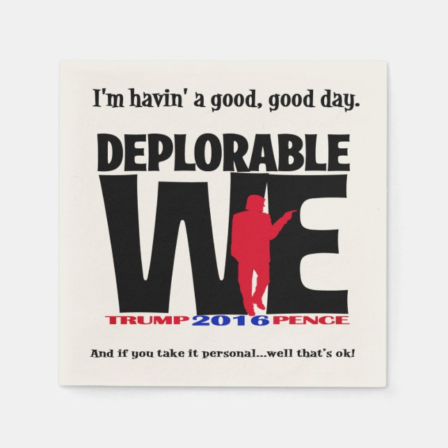 Servilleta De Papel ¡Toallas deplorables para el fiesta! (Anverso)