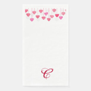 Servilleta De Papel Toallas Día de San Valentín Monogramadas