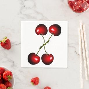 Servilleta De Papel Toallas dulces de cerezo rojas frescas