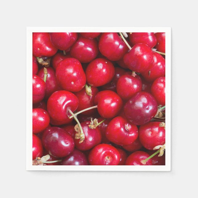 Servilleta De Papel Toallas dulces para el patrón de cerezas (Anverso)