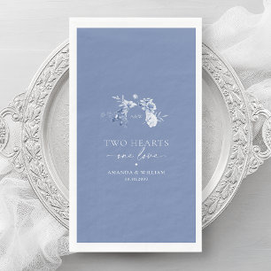 Servilleta De Papel Toallas Dusty Blue Floral para invitados