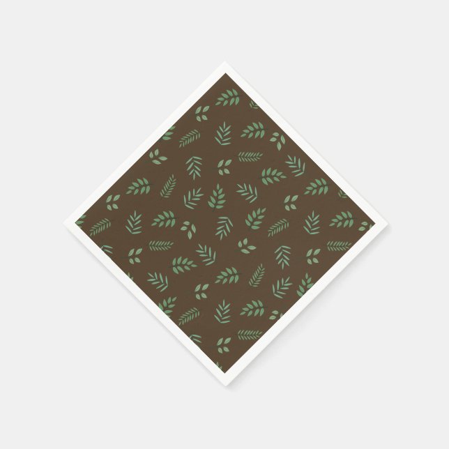 Servilleta De Papel Toallas Fiestas de hojas verdes - Nuevo aspecto bo (Borde)