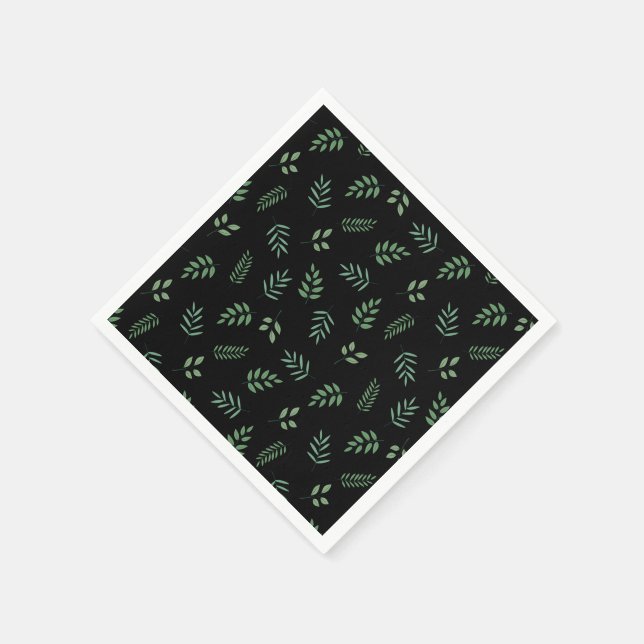 Servilleta De Papel Toallas Fiestas de hojas verdes - Nuevo aspecto bo (Borde)