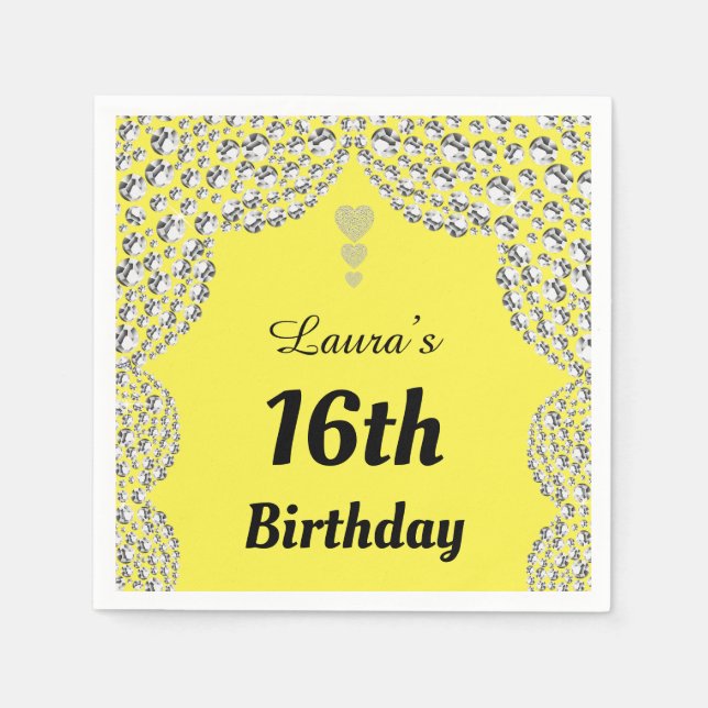 Servilleta De Papel Toallas fiestas de la edad 16 o de edición persona (Anverso)