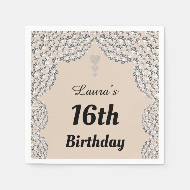 Servilleta De Papel Toallas fiestas de la edad 16 o de edición persona (Anverso)