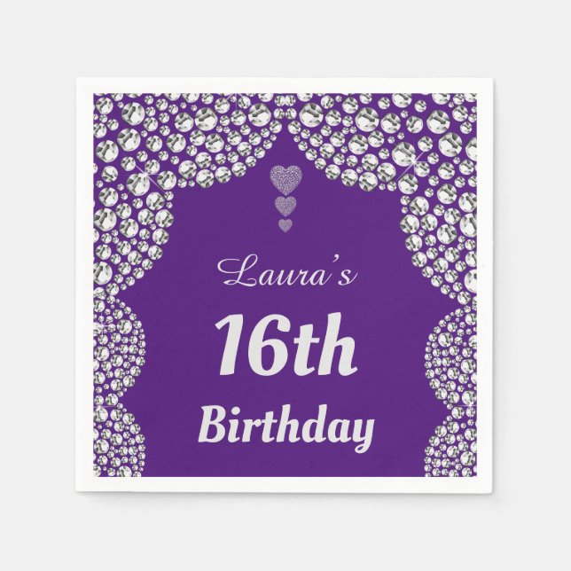 Servilleta De Papel Toallas fiestas de la edad 16 o de edición persona (Anverso)