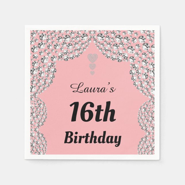 Servilleta De Papel Toallas fiestas de la edad 16 o de edición persona (Anverso)