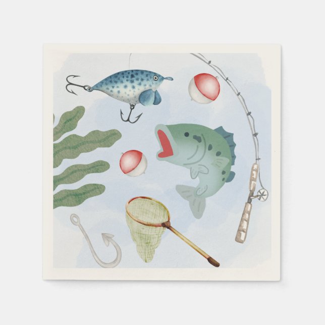 Servilleta De Papel Toallas Fiestas de pesca (Anverso)