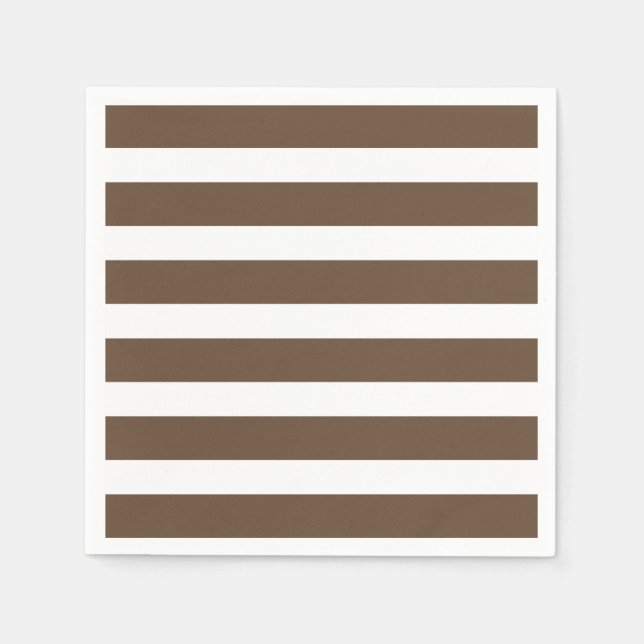 Servilleta De Papel Toallas Fiestas de rayas marrones de Moda moderna (Anverso)