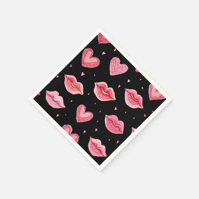 Servilleta De Papel Toallas fiestas Feliz Día de San Valentín (Borde)