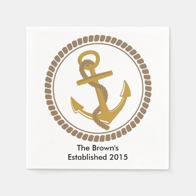 Servilleta De Papel Toallas Fiestas náuticas personalizadas (Anverso)