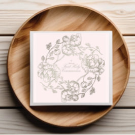 Servilleta De Papel Toallas Florales de Oro de Communición