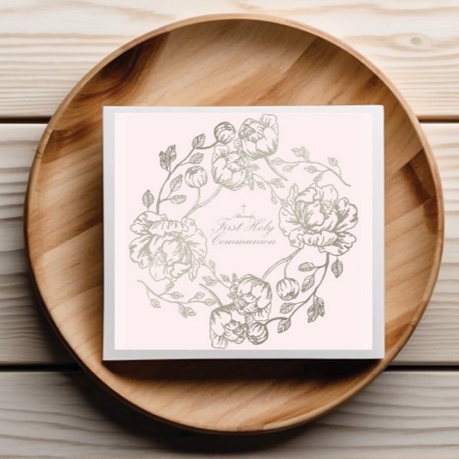 Servilleta De Papel Toallas Florales de Oro de Communición (Subido por el creador)