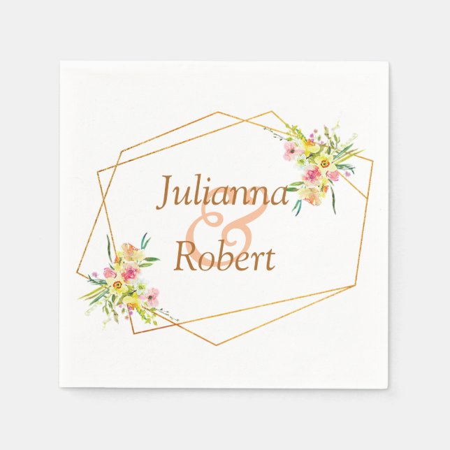 Servilleta De Papel Toallas florales de primavera (Anverso)