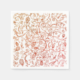 Servilleta De Papel Toallas florales rojas de moda