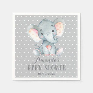 Servilleta De Papel Toallas grises para elefantes Baby Shower