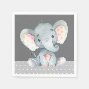 Servilleta De Papel Toallas grises para elefantes Baby Shower