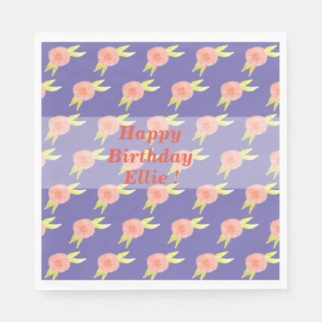 Servilleta De Papel Toallas hippie florales (Anverso)