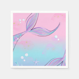 Servilleta De Papel Toallas mágicas de Fiesta de cola de sirena